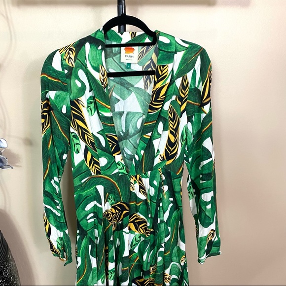 ❗️SOLD❗️Farm Rio Max Amazonia Long Sleeve Dress - Picture 6 of 11